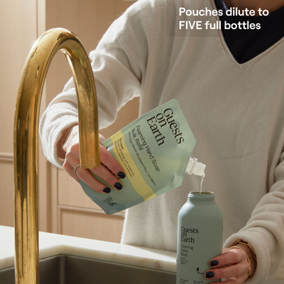 Pouches dilute to five full bottles